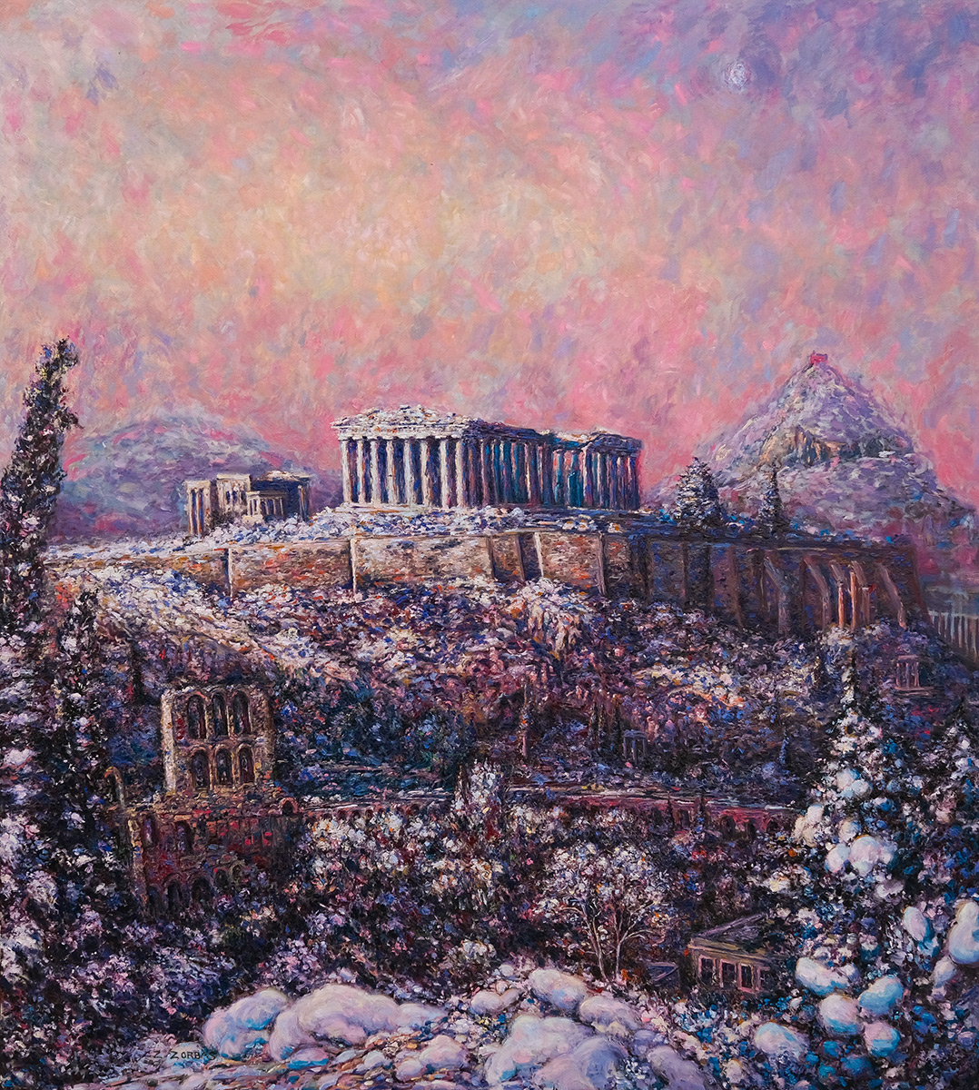 Morning Snow on the Acropolis